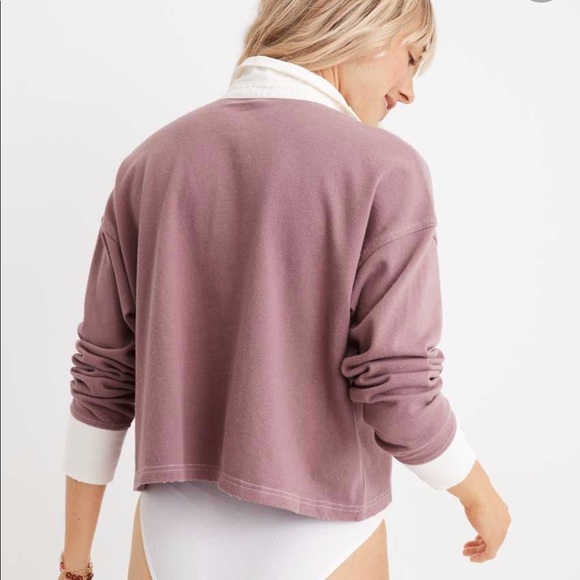 Aerie Long Sleeve cropped polo T-shirt - Picture 2 of 6